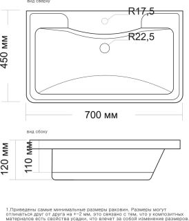 Раковина Grossman Адель 70см 4627173210232